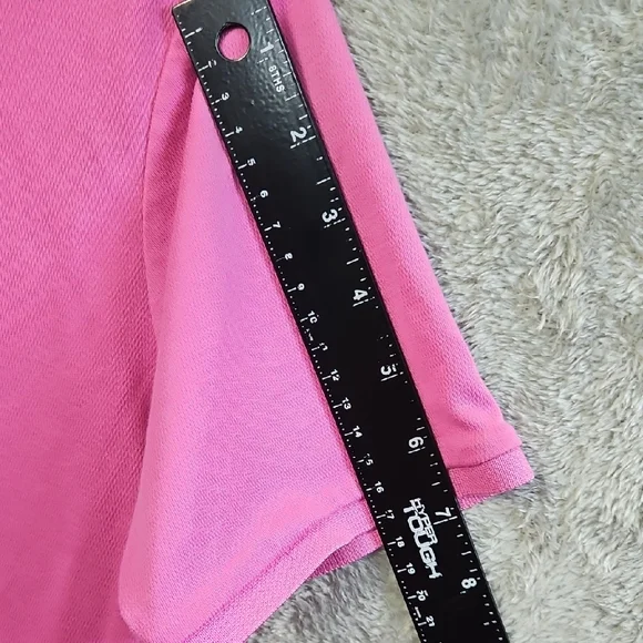 Lady Hogan Pink Polo Shirt Hydro Dri Sz XL active Wear Made In Peru - Picture 6 of 8